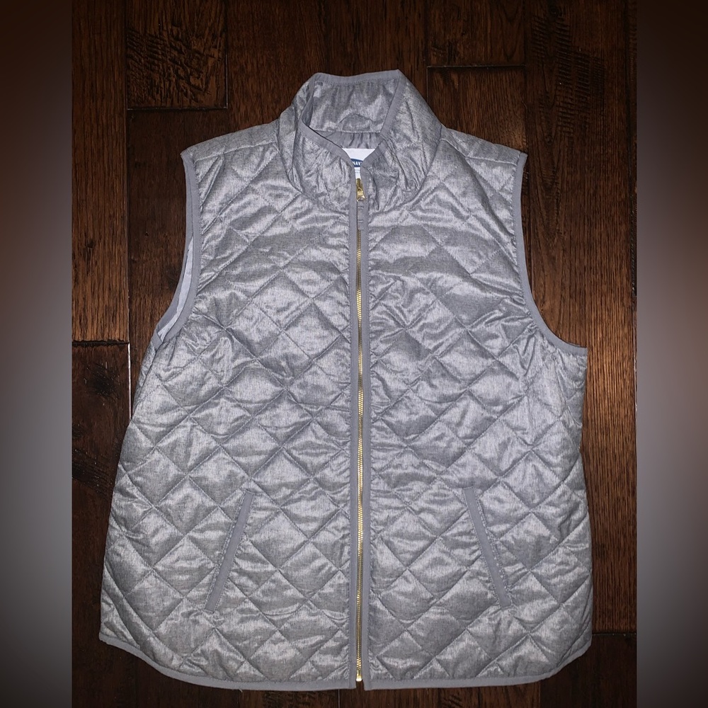 Grey Quilted Old Navy Puffer Vest